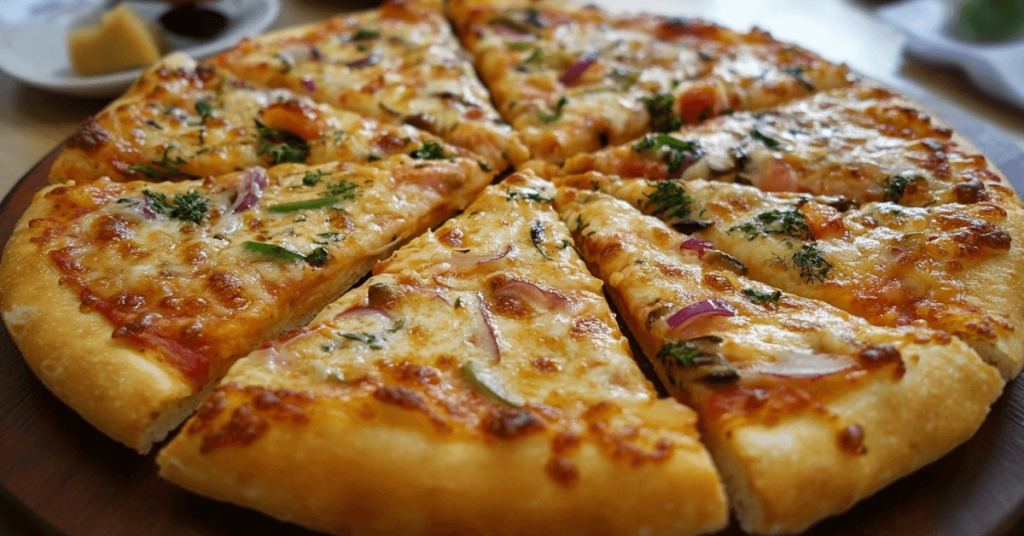 14 Inch Pizza: The Best Choice for Pizza Lovers 2 14 inch pizza with 10 slices, ready to be served.
