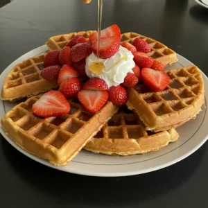 Fluffy Strawberry Waffles Recipe 2 Homemade Strawberry Waffles Recipe