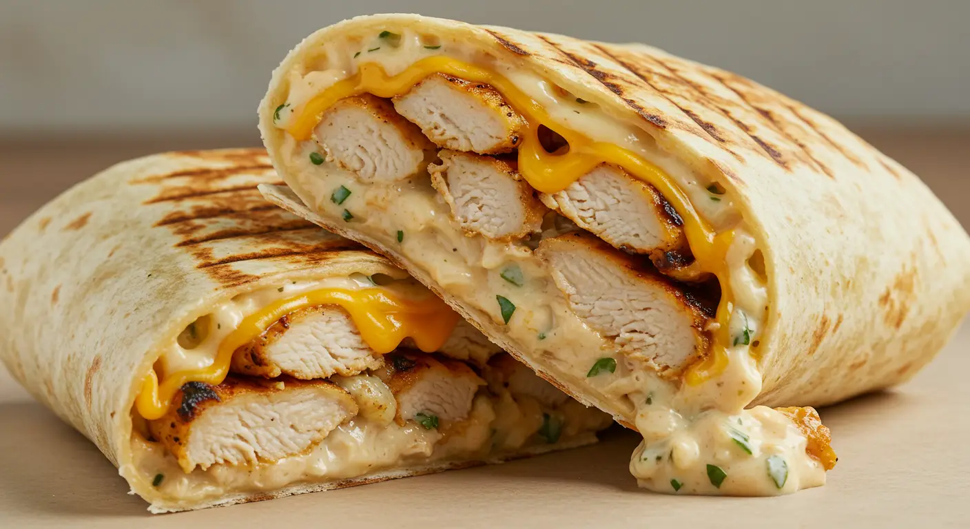 Easy Cheesy Garlic Chicken Wraps Ready in 30 Minutes
