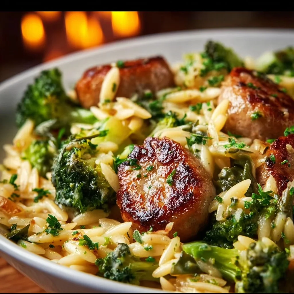 Chicken Sausage and Broccoli Orzo