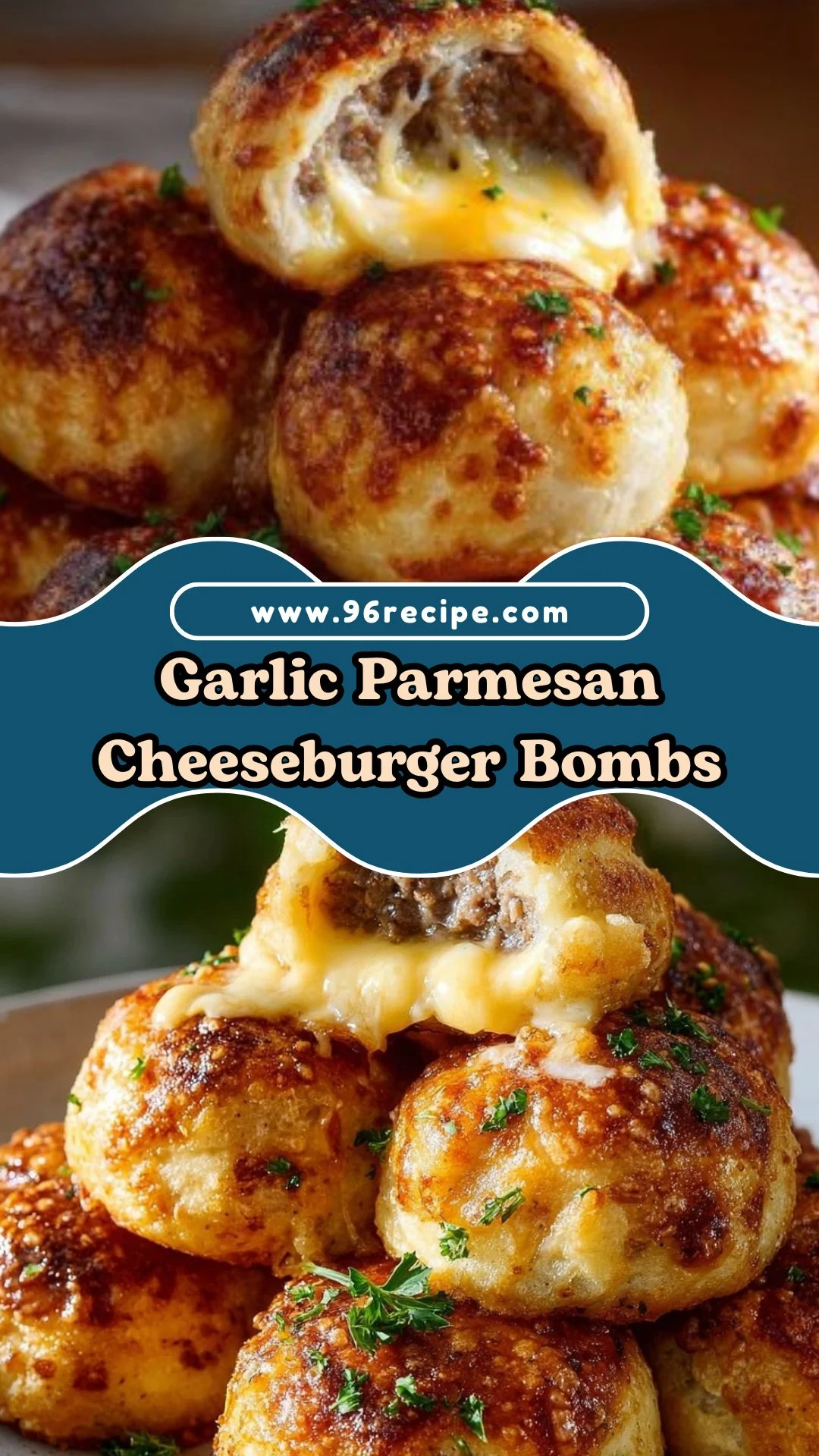 Garlic Parmesan Cheeseburger Bombs