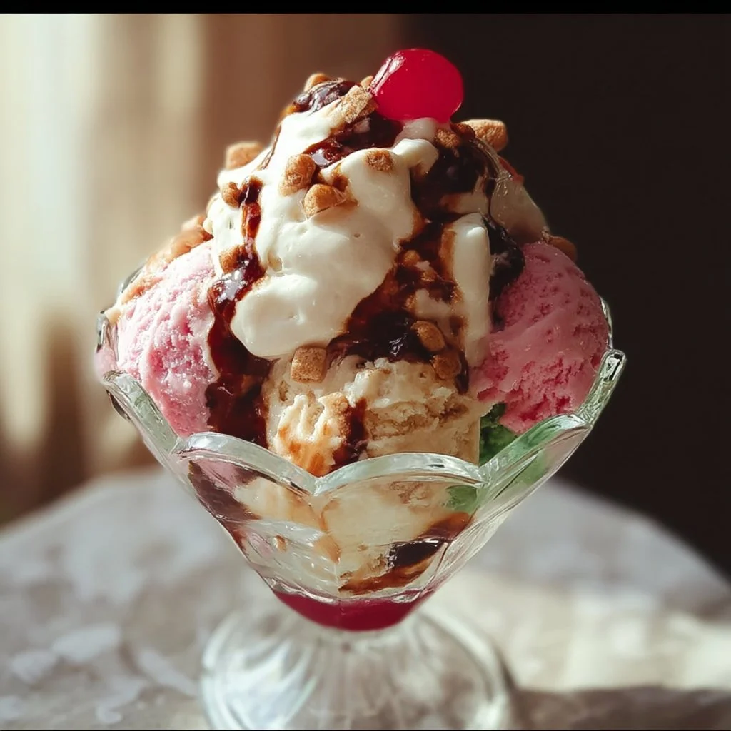 Delicious Gilmore Girls-inspired ice cream sundae with toppings