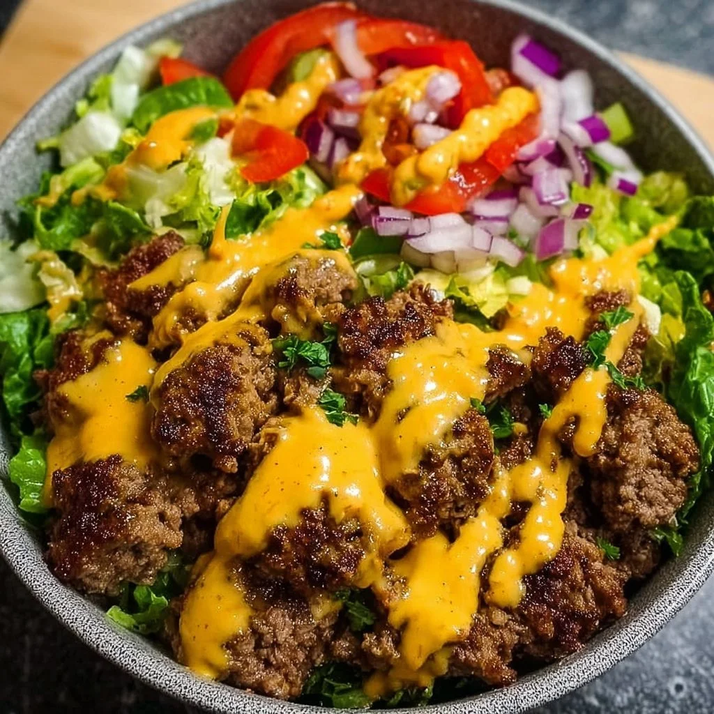 High-Protein Cheeseburger Bowls