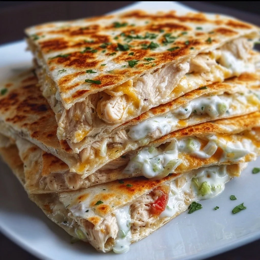 High-Protein Chicken Ranch Quesadilla