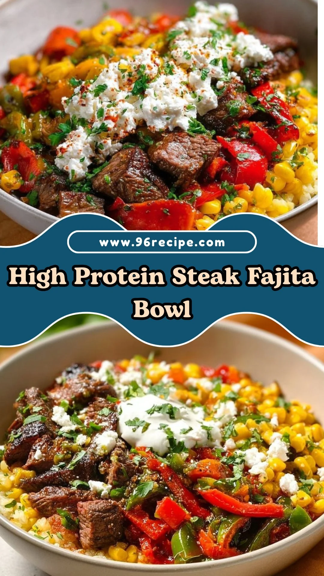 High Protein Steak Fajita Bowl 2 High Protein Steak Fajita Bowl