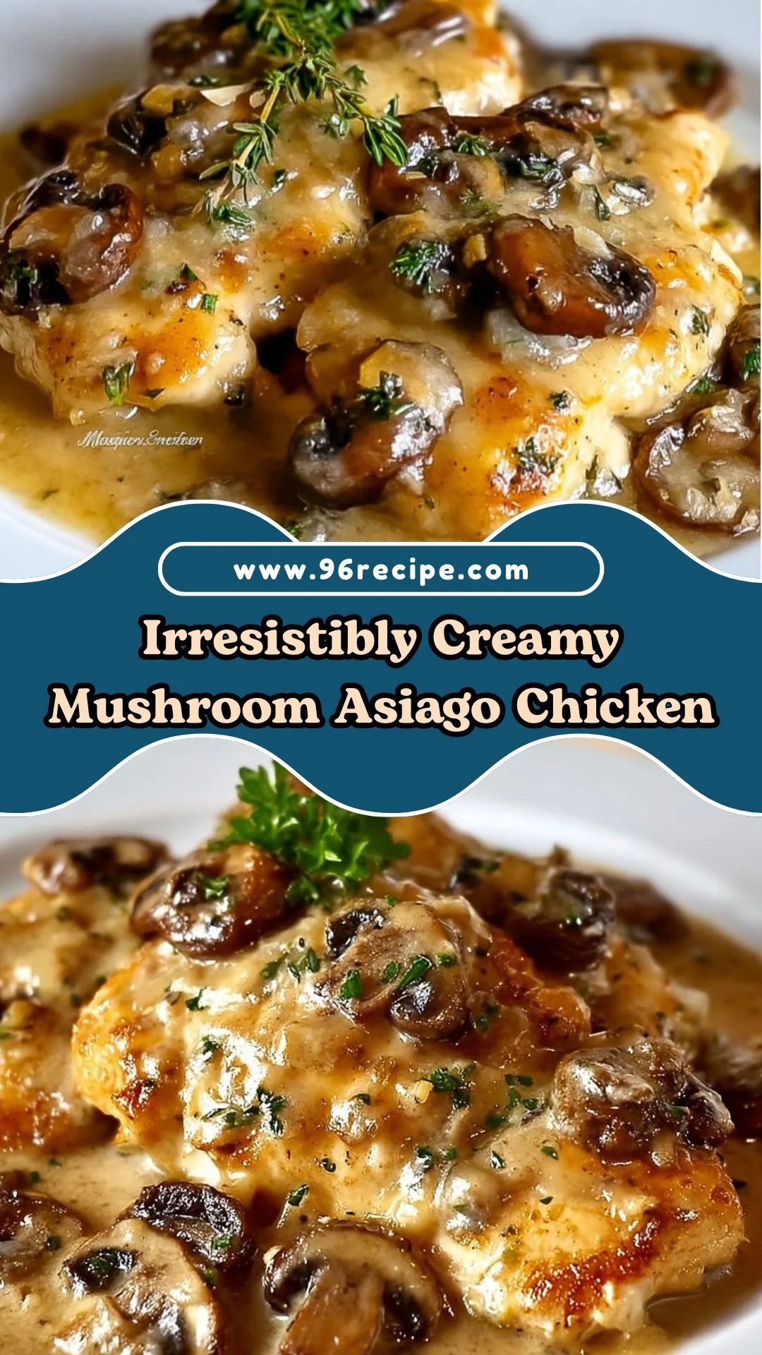 Irresistibly Creamy Mushroom Asiago Chicken