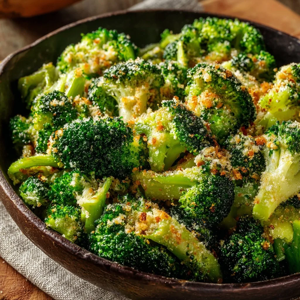 Longhorn Garlic Parmesan Broccoli 1 Plate of Garlic Parmesan Broccoli served as a side dish