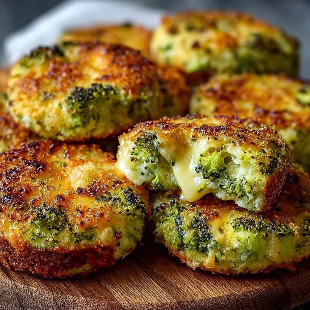 Low Carb Broccoli Cheese Rounds 1 Low carb broccoli cheese rounds on a plate, perfect for healthy snacking.