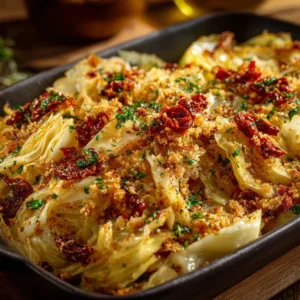 Delicious Marry Me Melting Cabbage dish served on a plate, showcasing its rich flavors.