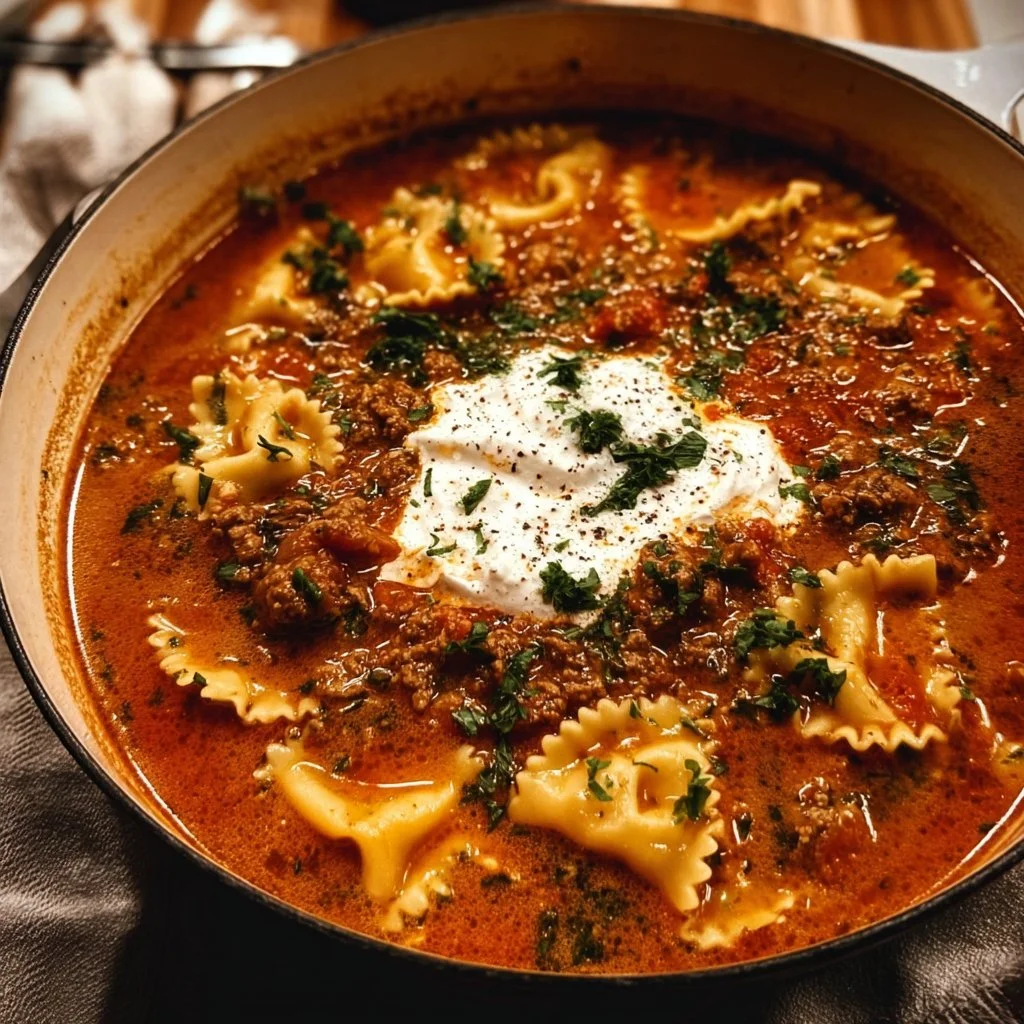 One-Pot Lasagna Soup