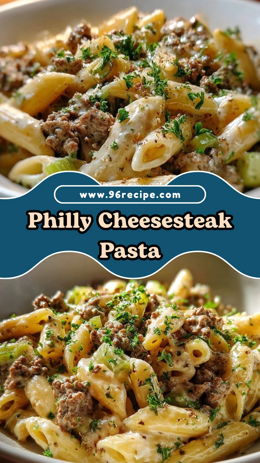 Philly Cheesesteak Pasta 2 Philly Cheesesteak Pasta