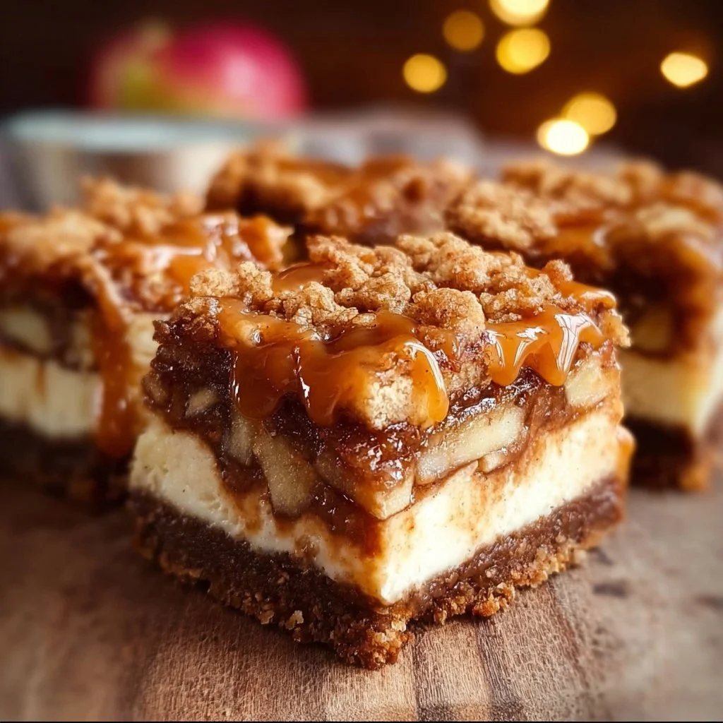 Salted Caramel Apple Cheesecake Crunch Bars 2 Salted Caramel Apple Cheesecake Crunch Bars
