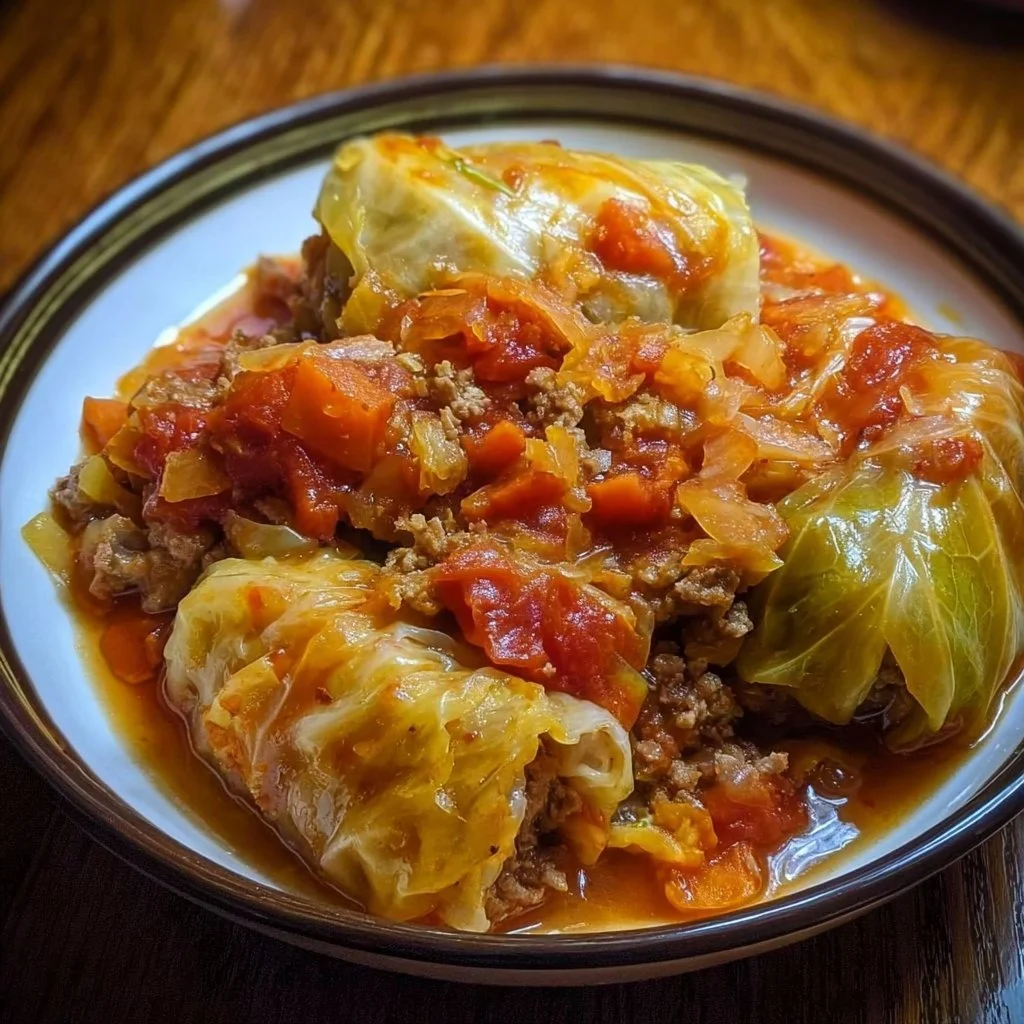 Slow Cooker Unstuffed Cabbage Rolls 1 Delicious slow cooker unstuffed cabbage rolls served in a bowl
