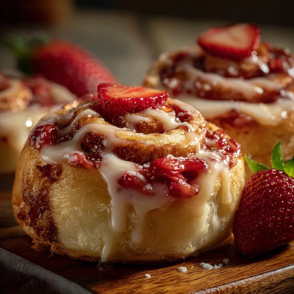 Strawberry Cheesecake Cinnabon Rolls
