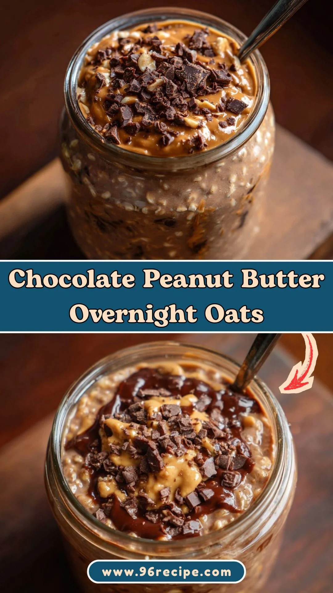 Chocolate Peanut Butter Overnight Oats