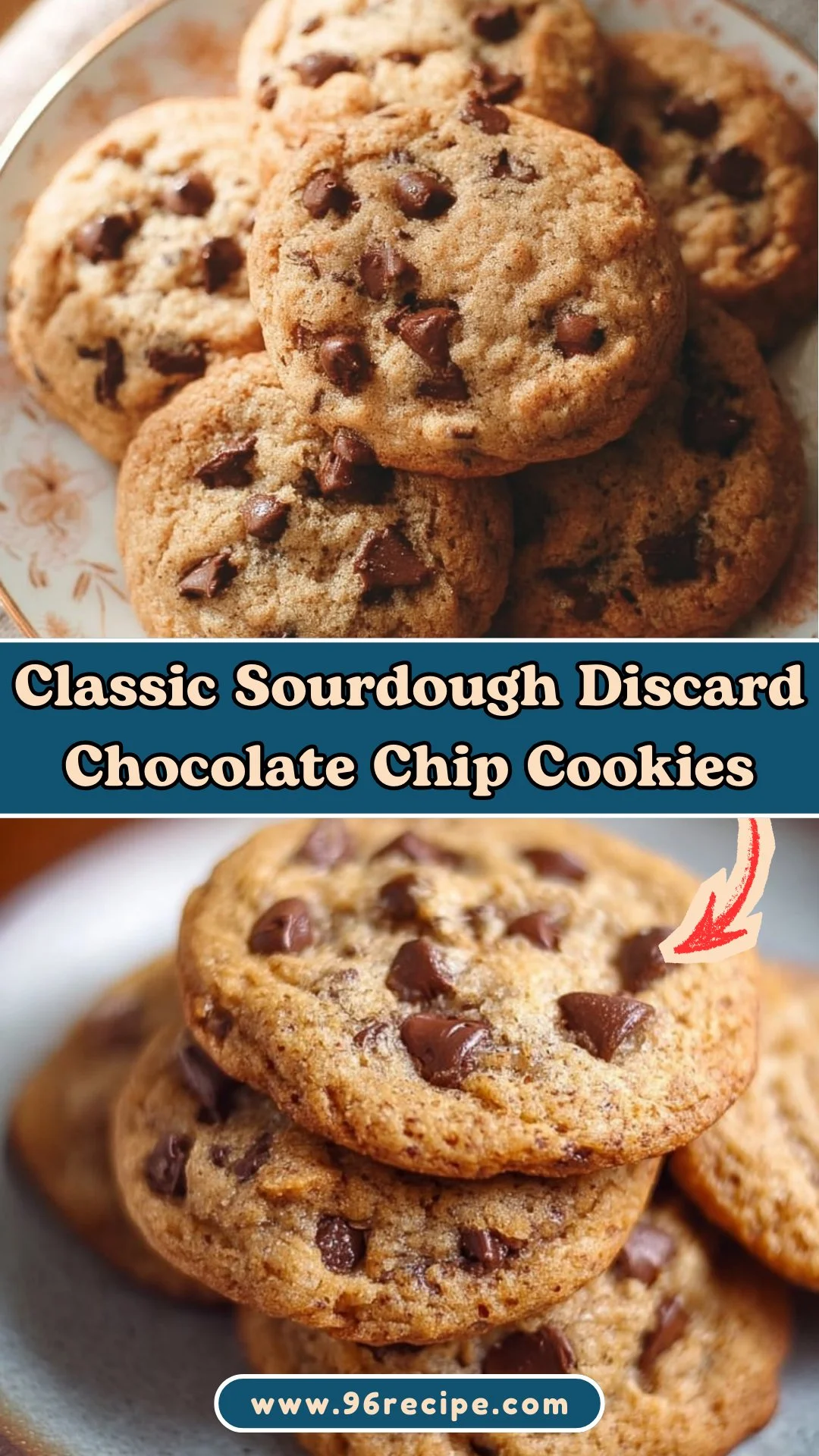 Classic Sourdough Discard Chocolate Chip Cookies