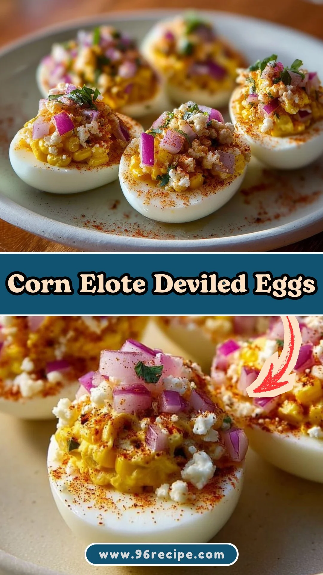 Corn Elote Deviled Eggs