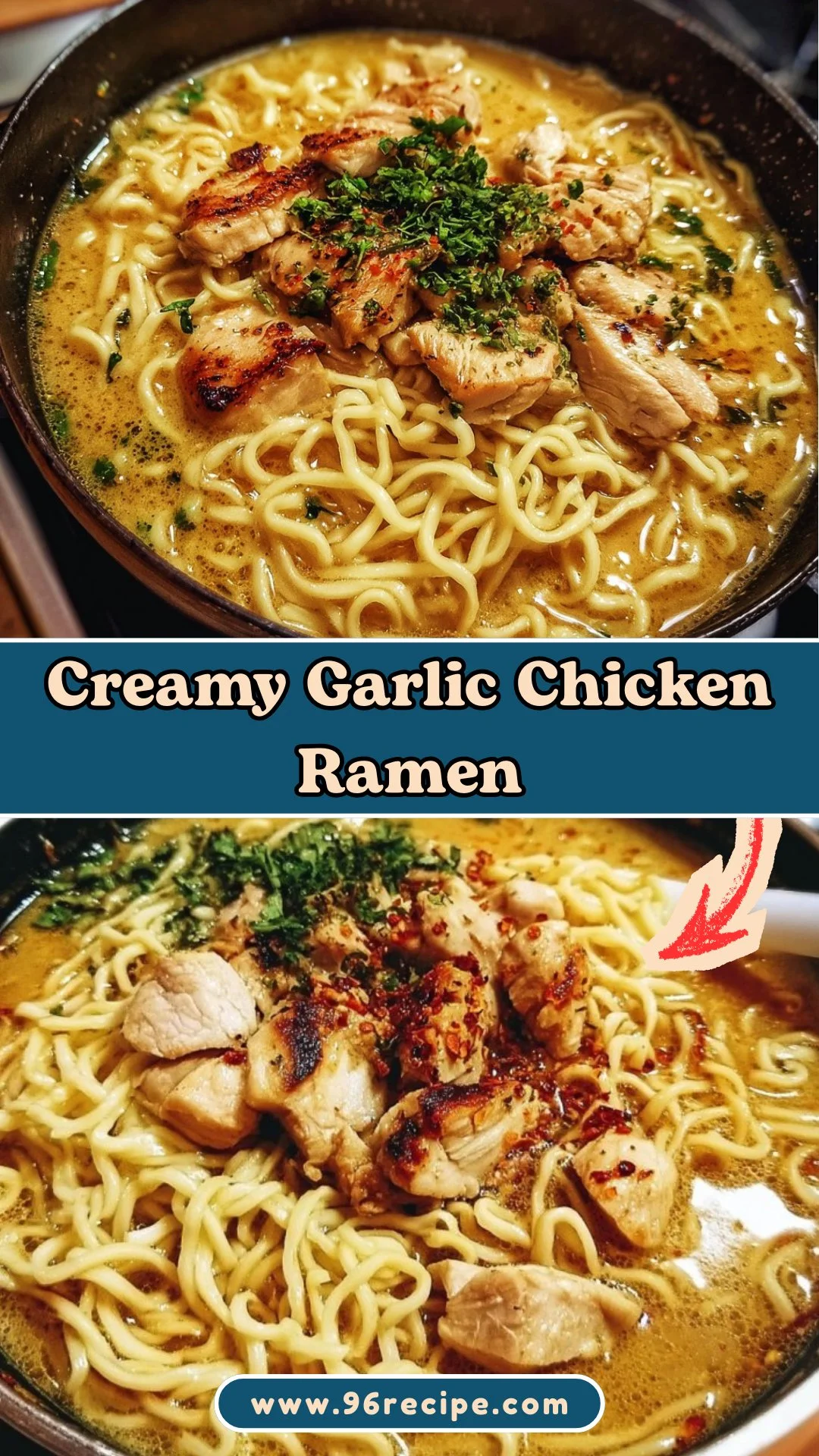 Creamy Garlic Chicken Ramen