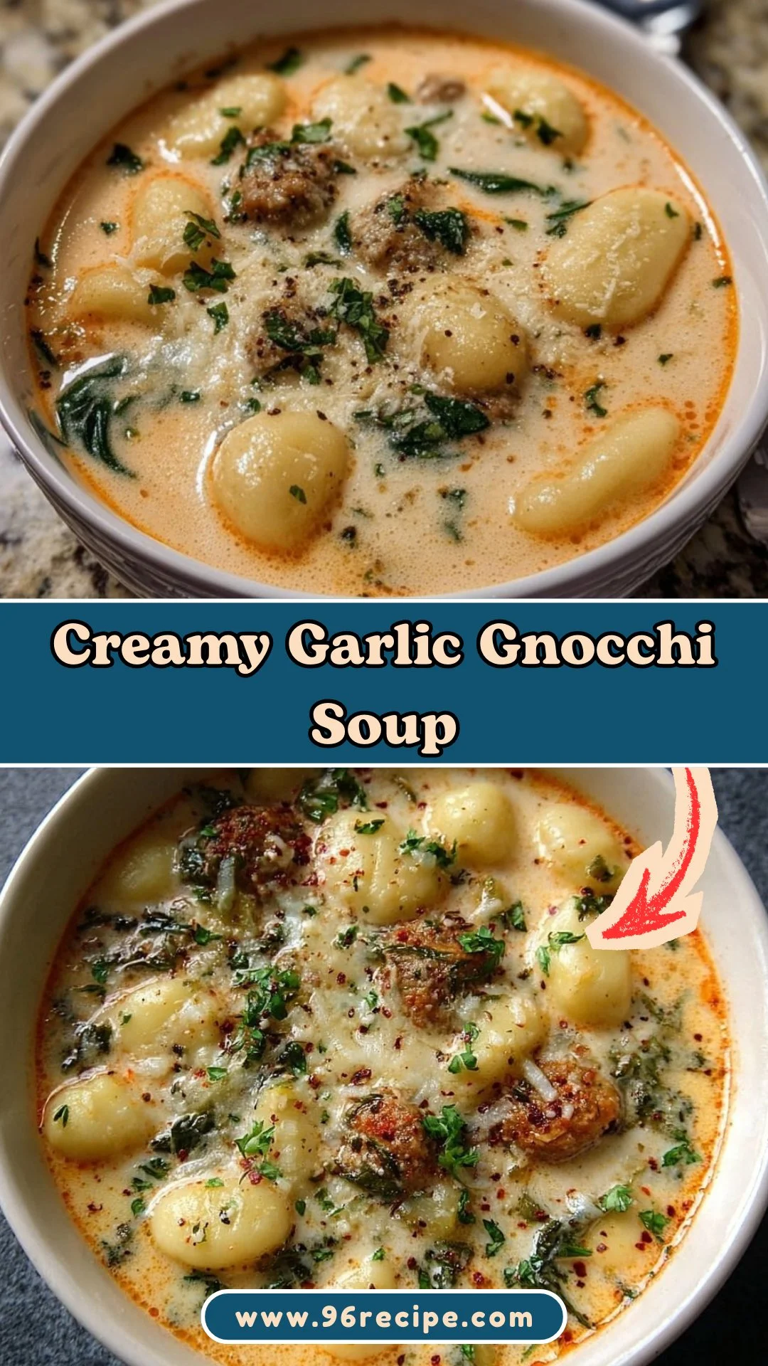 Creamy Garlic Gnocchi Soup