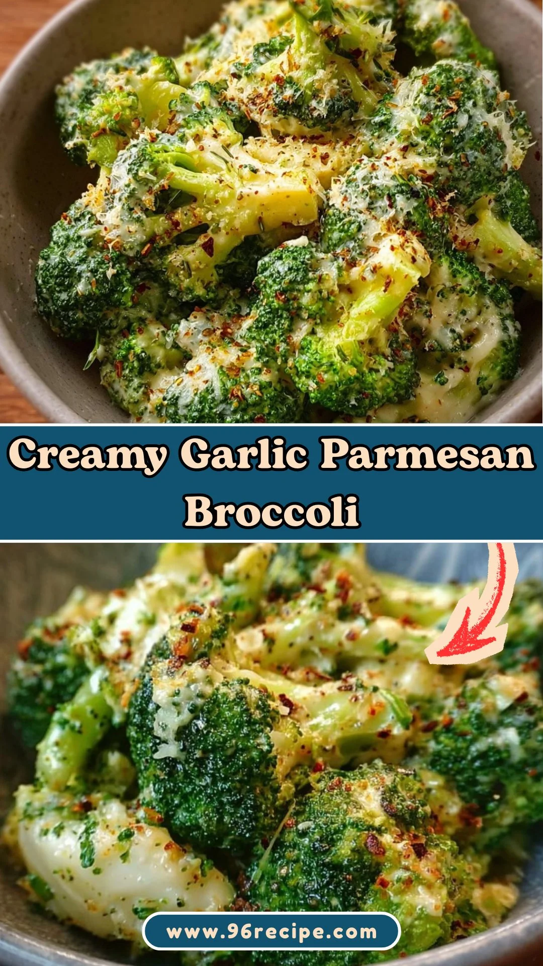 Creamy Garlic Parmesan Broccoli 2 Creamy Garlic Parmesan Broccoli