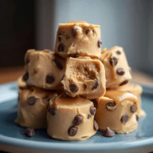 Frozen Greek yogurt peanut butter bites on a plate, perfect for healthy snacking.