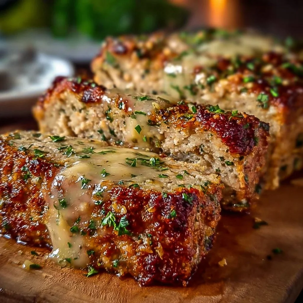 Garlic Parmesan Chicken Meatloaf