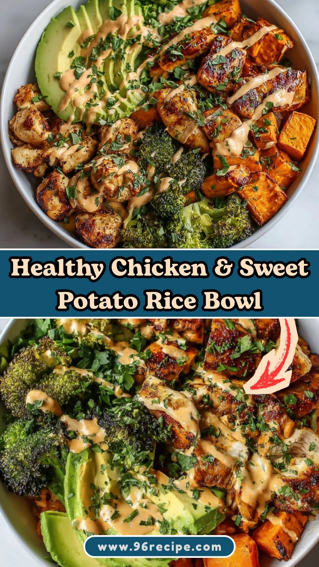 Healthy Chicken & Sweet Potato Rice Bowl