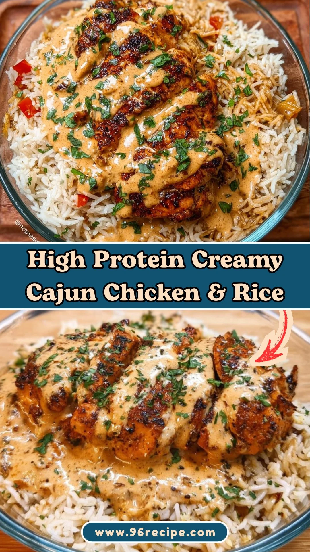 High Protein Creamy Cajun Chicken & Rice
