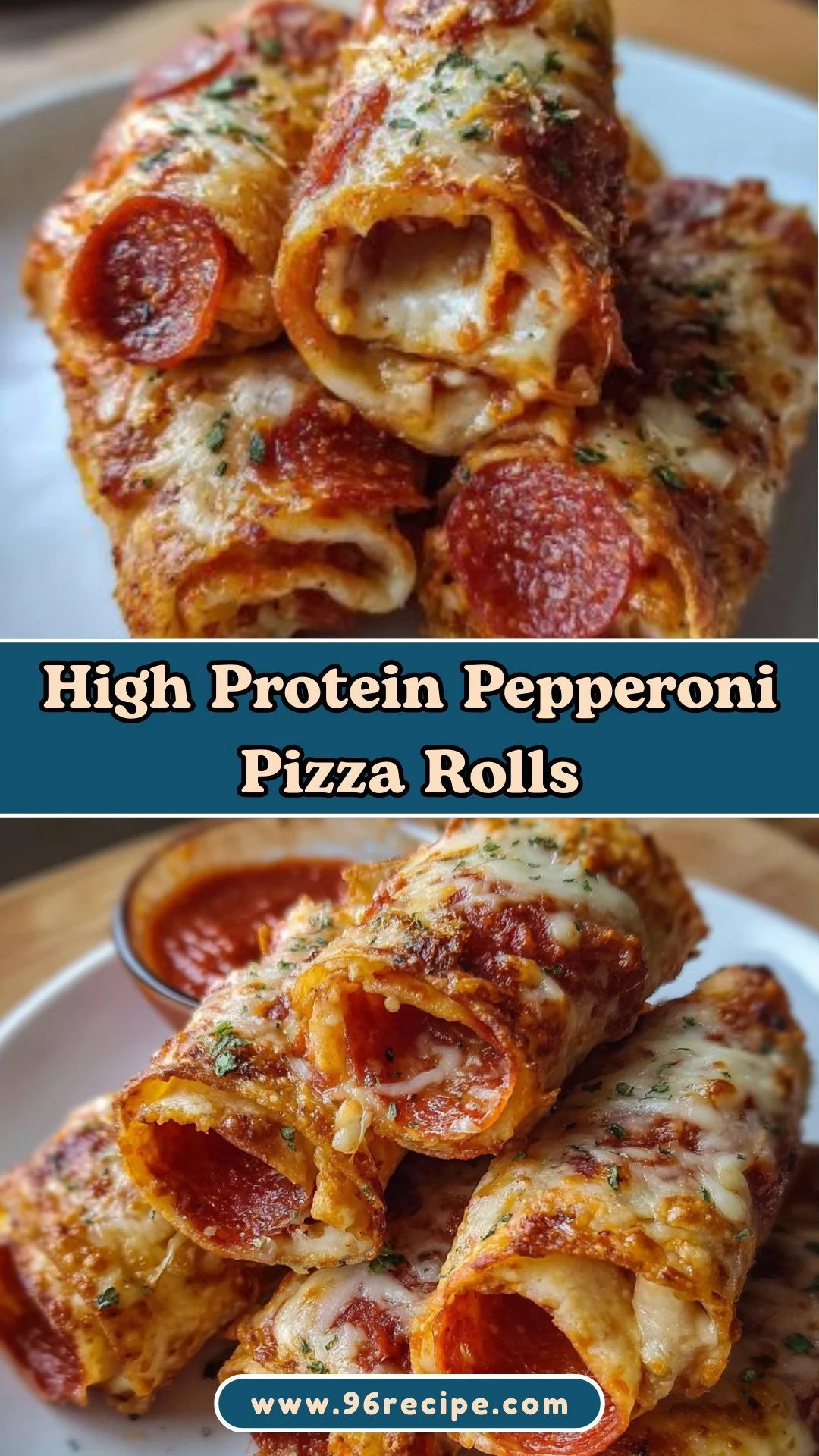 High Protein Pepperoni Pizza Rolls
