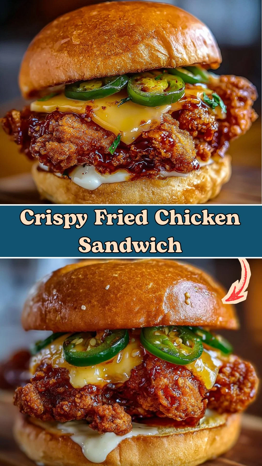 Irresistible Jalapeno Honey Drenched Crispy Fried Chicken Sandwich