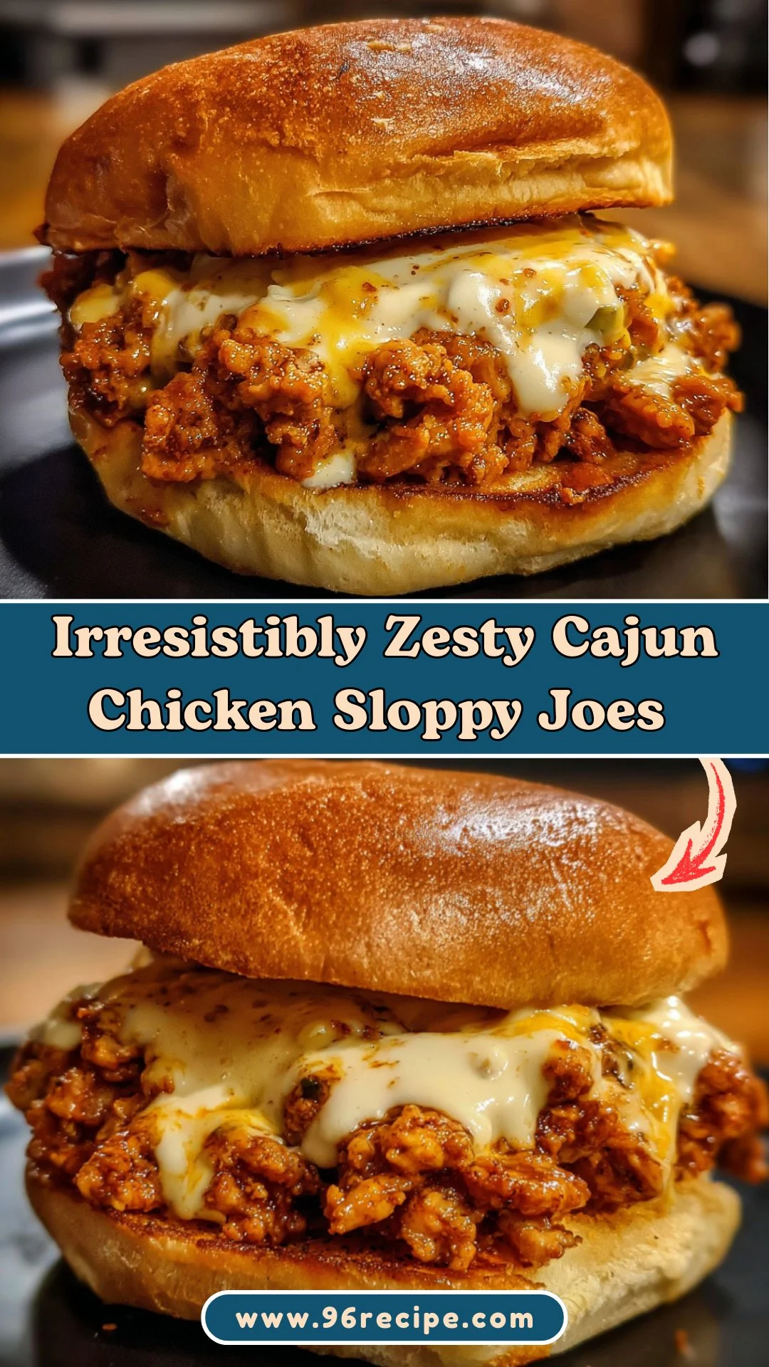 Irresistibly Zesty Cajun Chicken Sloppy Joes with Creamy Cheese Sauce