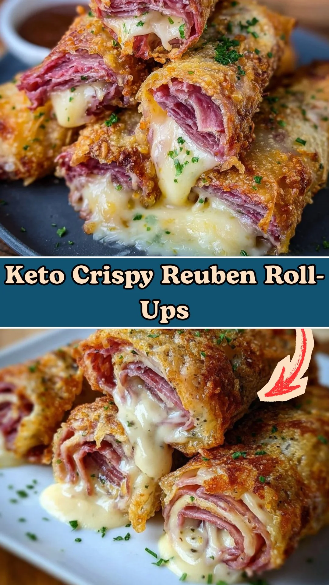 Keto Crispy Reuben Roll-Ups 2 Keto Crispy Reuben Roll-Ups