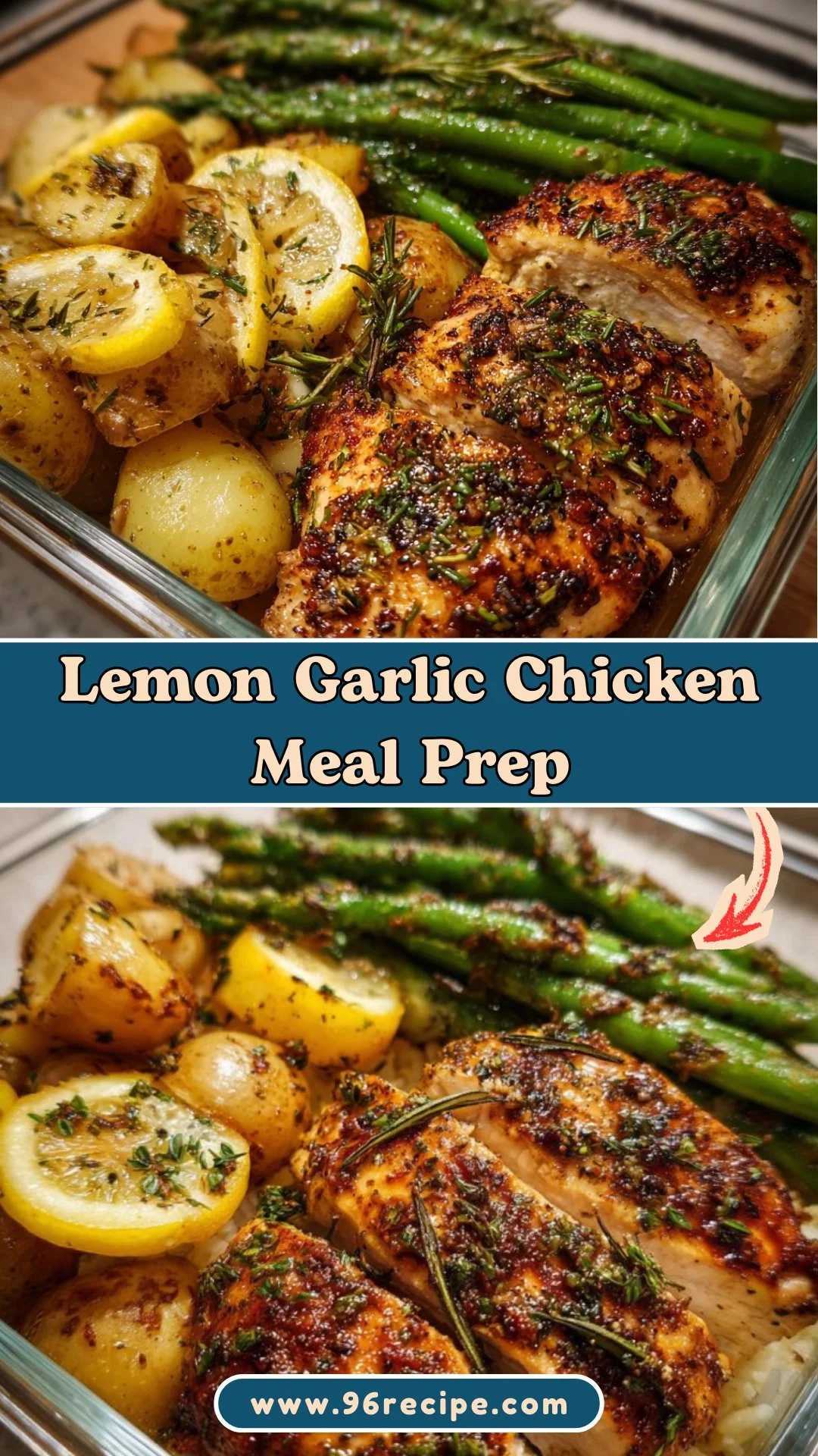 Lemon Garlic Chicken Meal Prep 2 Lemon Garlic Chicken Meal Prep