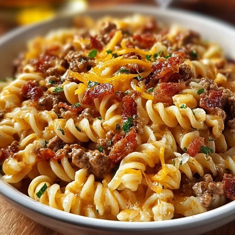 Loaded Bacon Cheeseburger Pasta