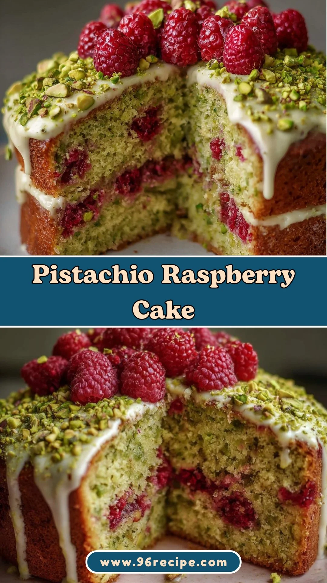 Pistachio Raspberry Cake