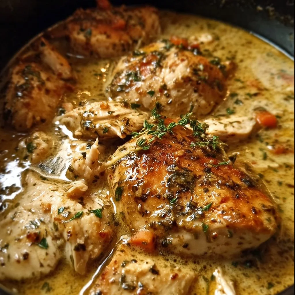 Ranch Chicken in a Crock Pot ready for a tasty meal