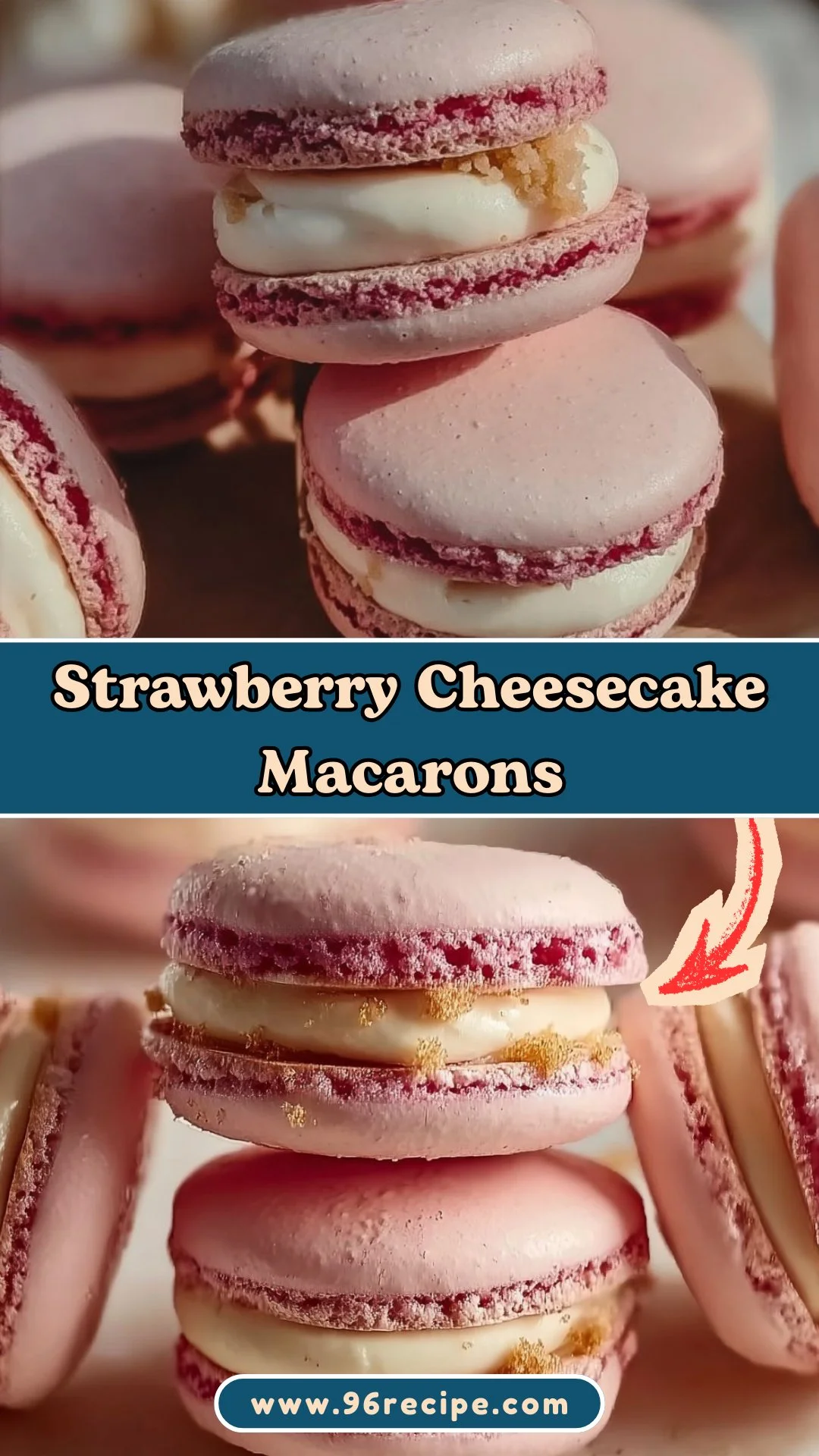 Strawberry Cheesecake Macarons