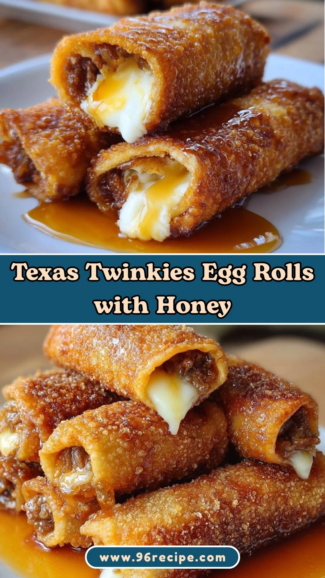 Texas Twinkies Egg Rolls with Honey