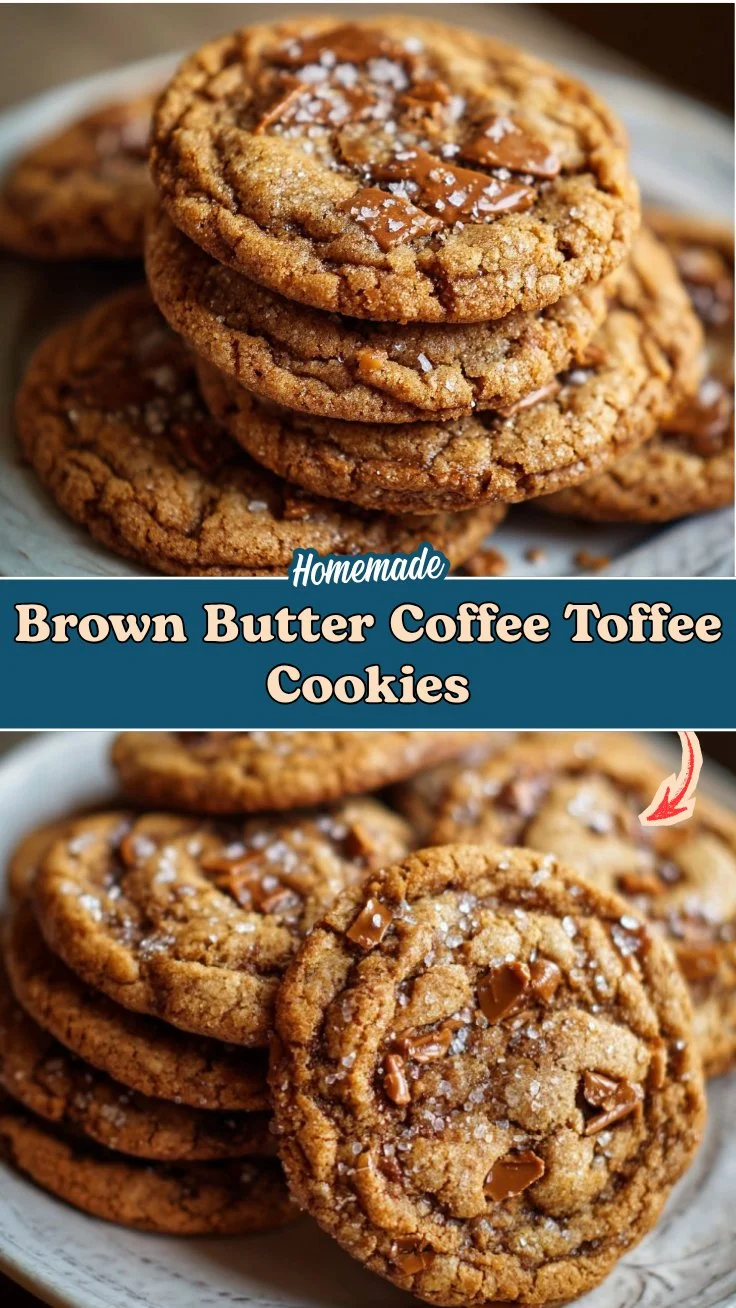 Brown Butter Coffee Toffee Cookies 2 Brown Butter Coffee Toffee Cookies