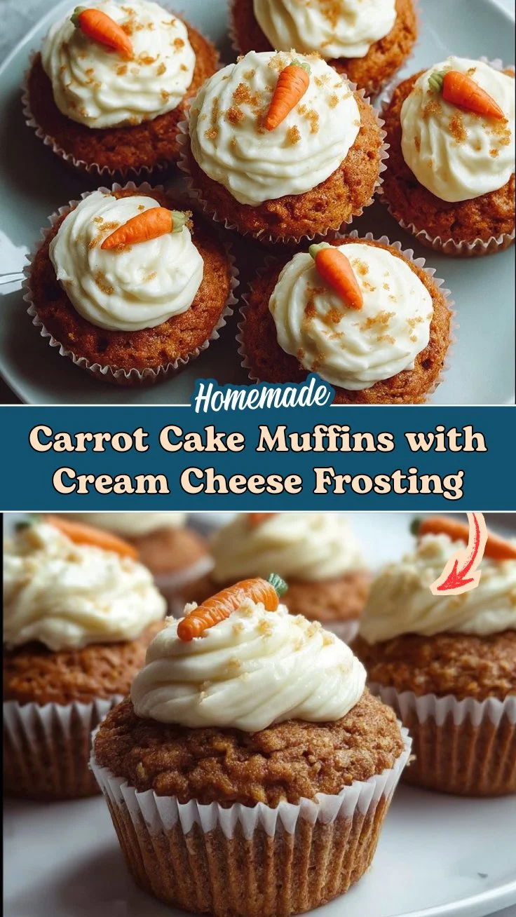 Carrot Cake Muffins with Cream Cheese Frosting