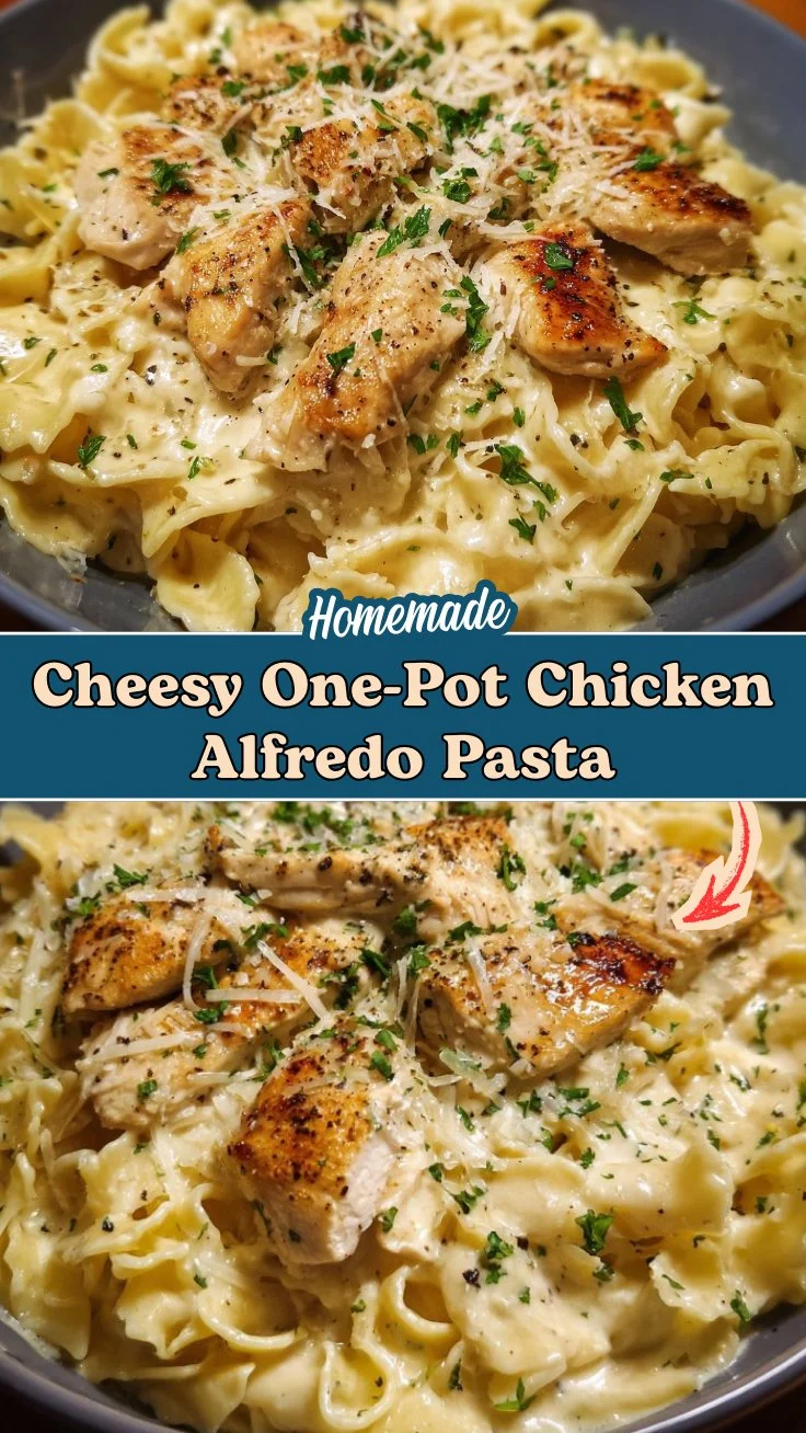 Cheesy One-Pot Chicken Alfredo Pasta