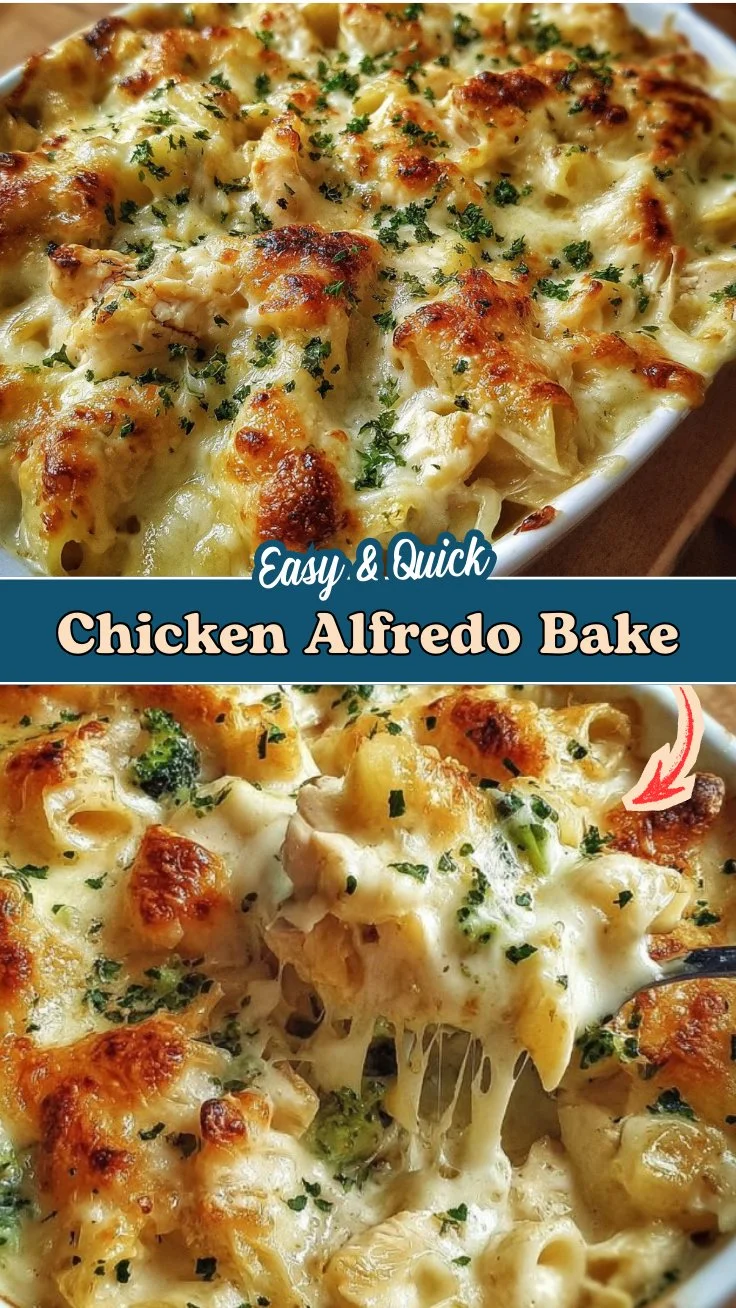 Chicken Alfredo Bake