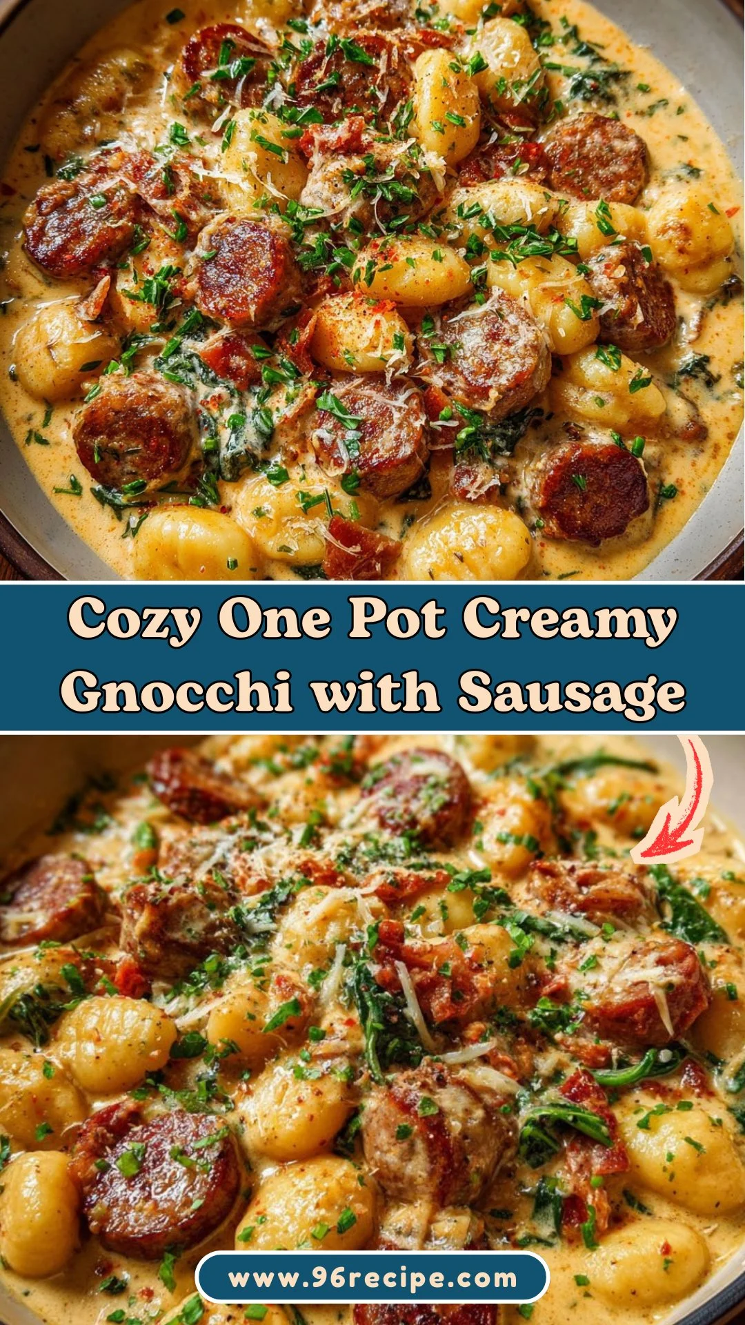Cozy One Pot Creamy Gnocchi with Sausage