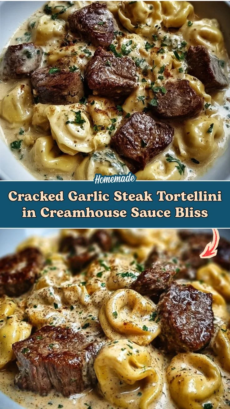 Cracked Garlic Steak Tortellini in Creamhouse Sauce Bliss