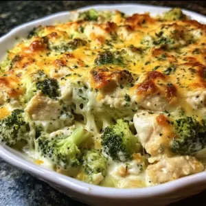 Creamy Keto Chicken Alfredo Broccoli Bake You'll Love 3 Creamy Keto Chicken Alfredo Broccoli Bake dish served on a plate