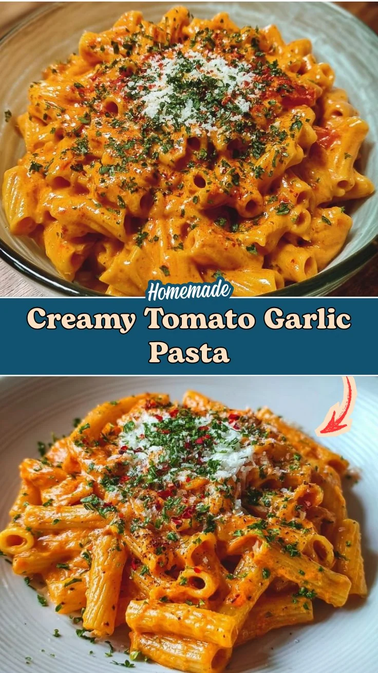 Creamy Tomato Garlic Pasta 2 Creamy Tomato Garlic Pasta