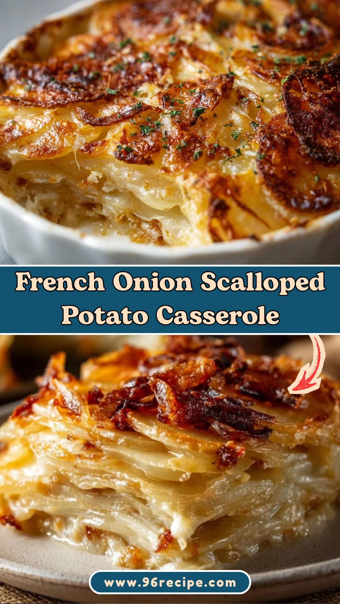 Crispy French Onion Scalloped Potato Casserole