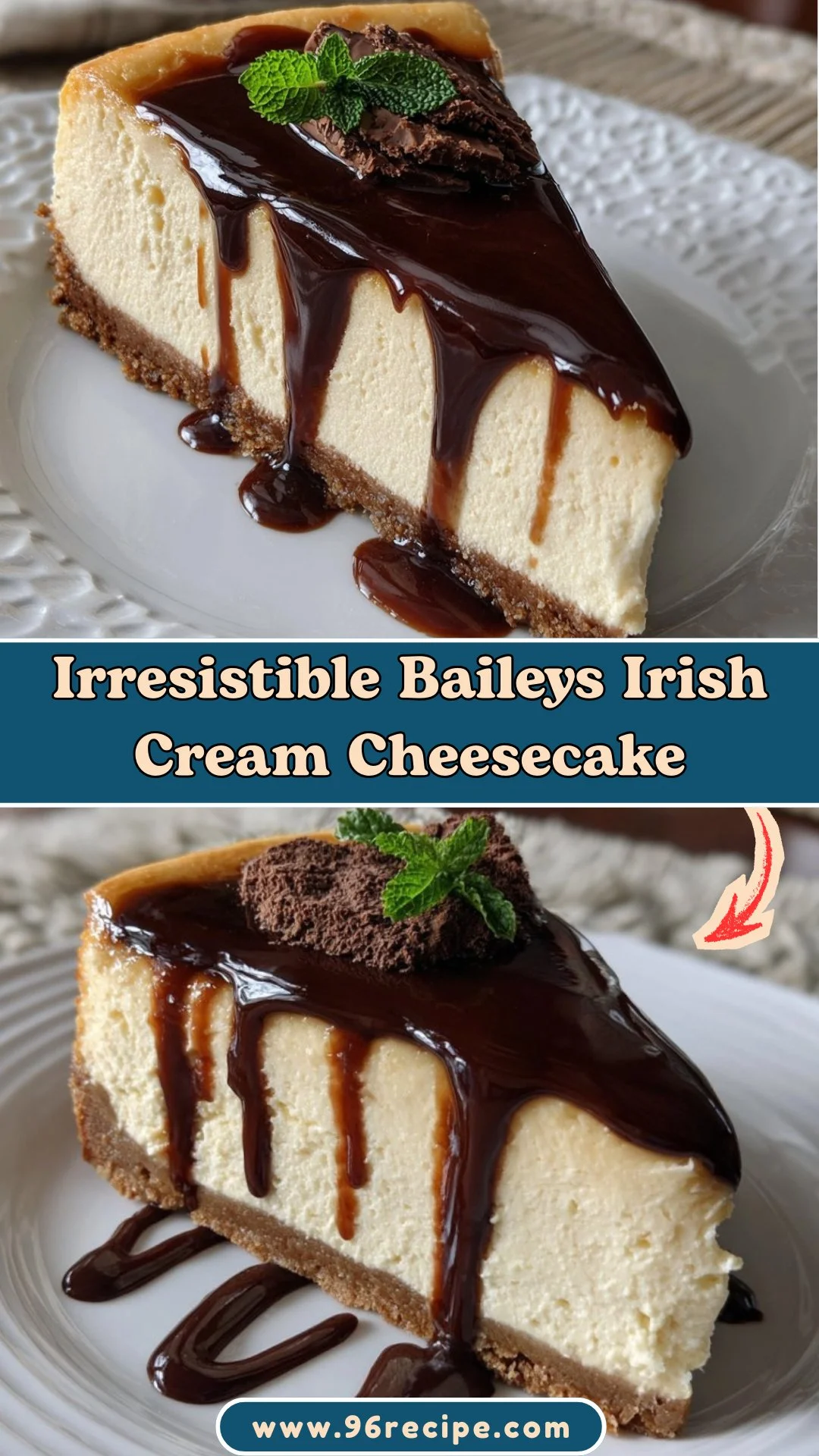 Irresistible Baileys Irish Cream Cheesecake