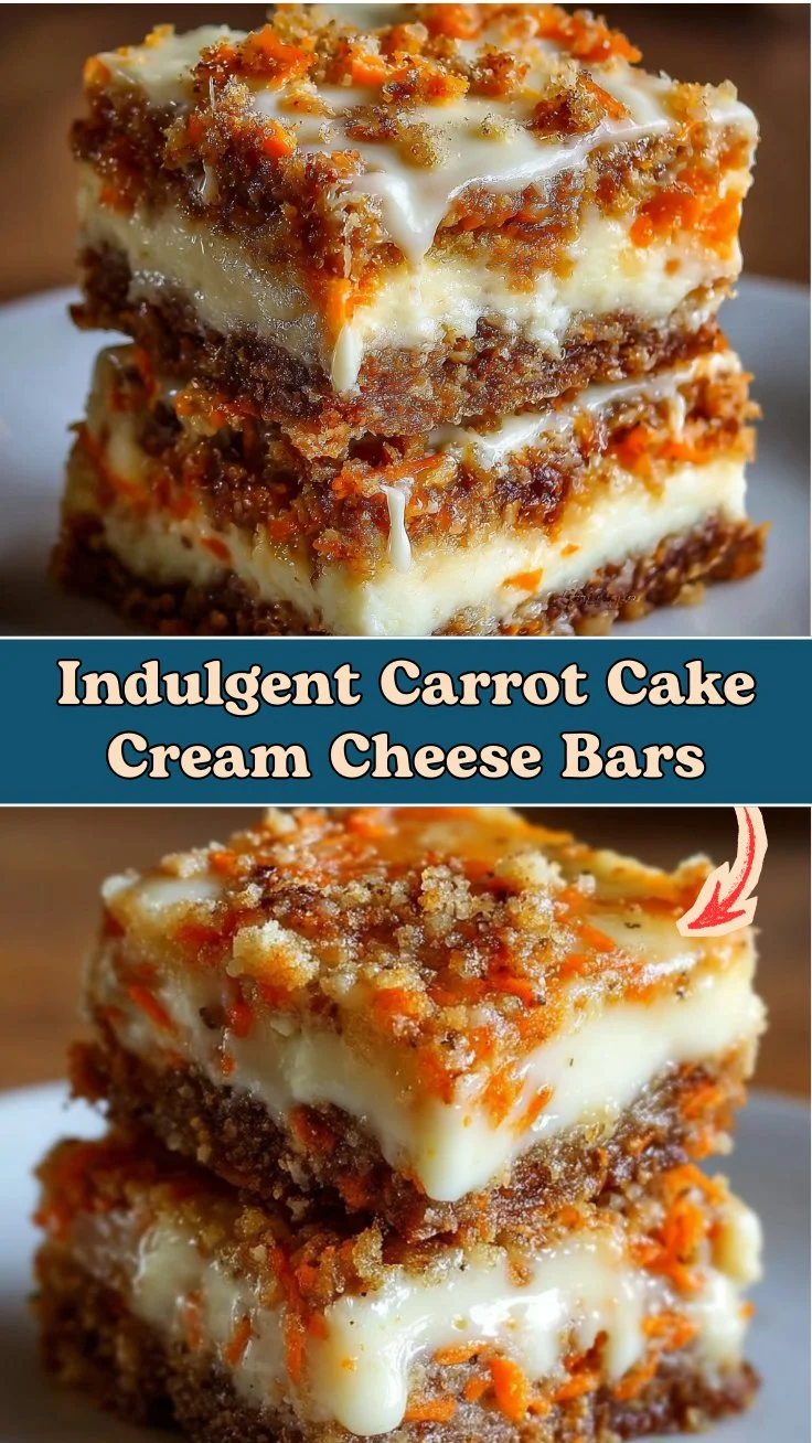 Irresistibly Indulgent Carrot Cake Cream Cheese Bars