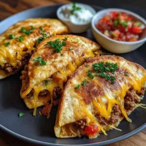Delicious Loaded Cheesy Pocket Tacos filled with savory ingredients